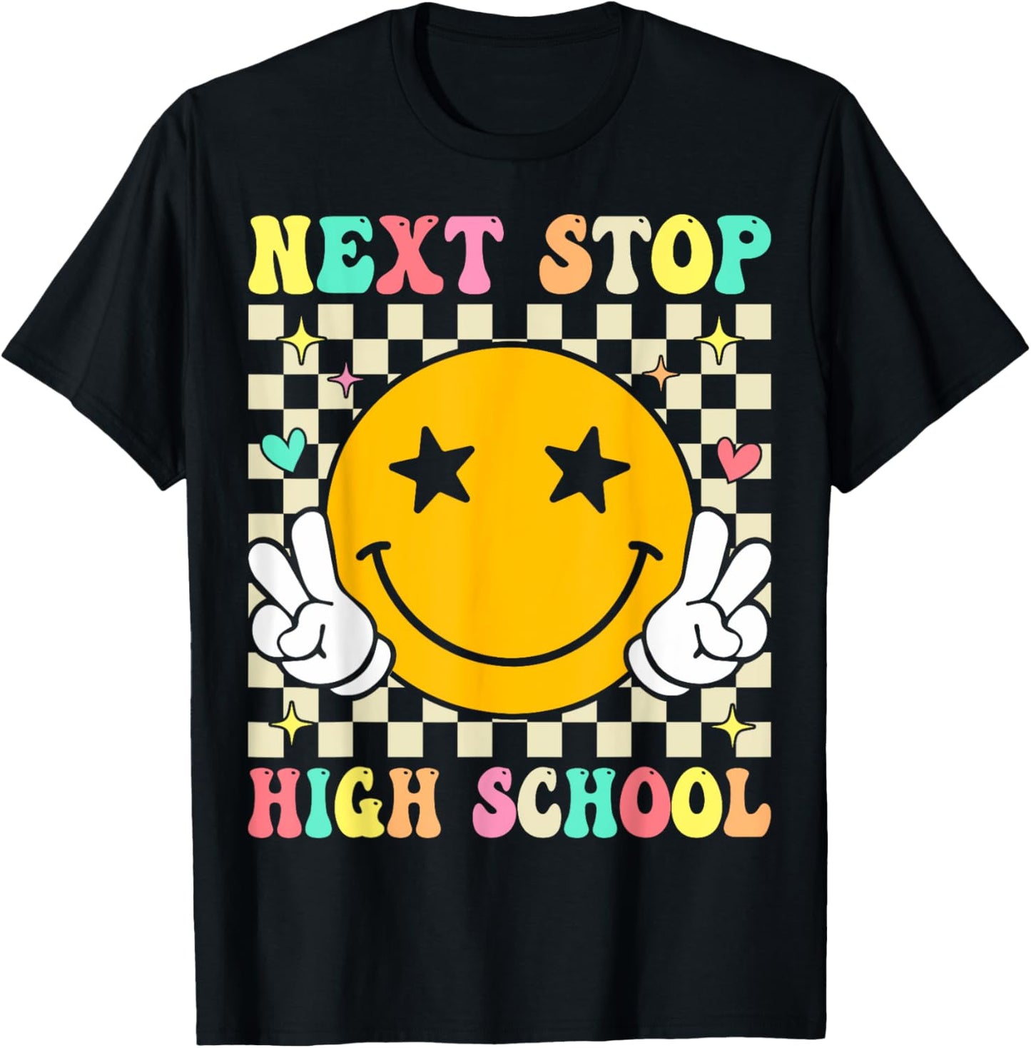 Next Stop High School Elementary School Graduation 2025 T-Shirt - T-Shirt | Black