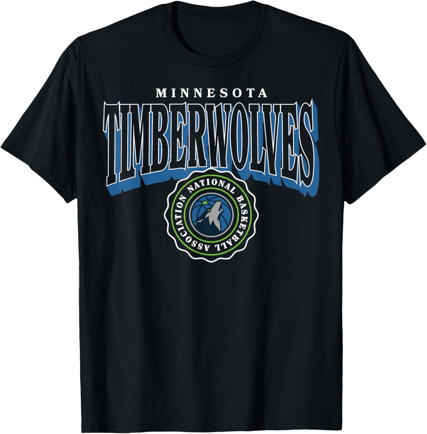 Blason bombé du Minnesota Timberwolves NBA T-Shirt - T-Shirt | Black