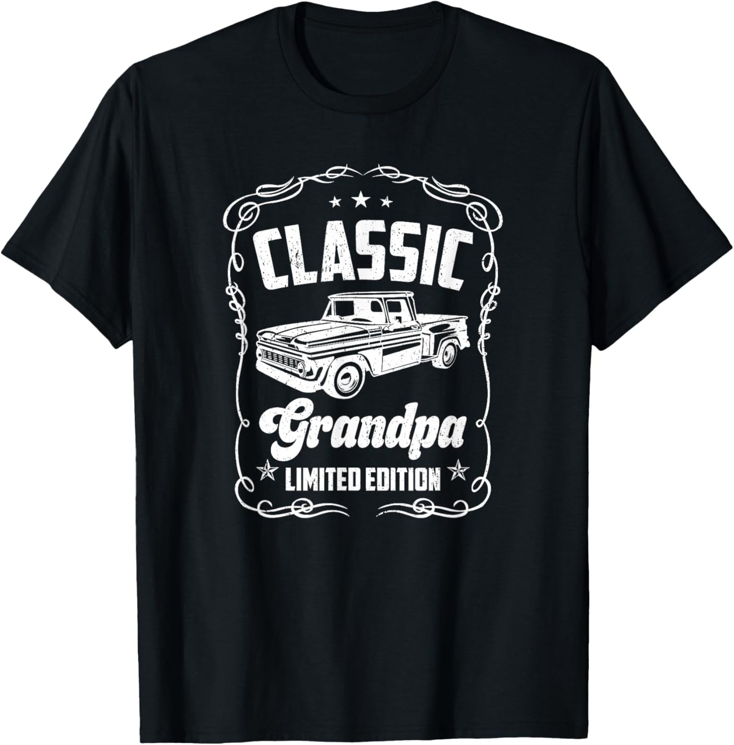 Classic Grandpa Old Pickup Truck Enthusiast T-Shirt - T-Shirt | Black