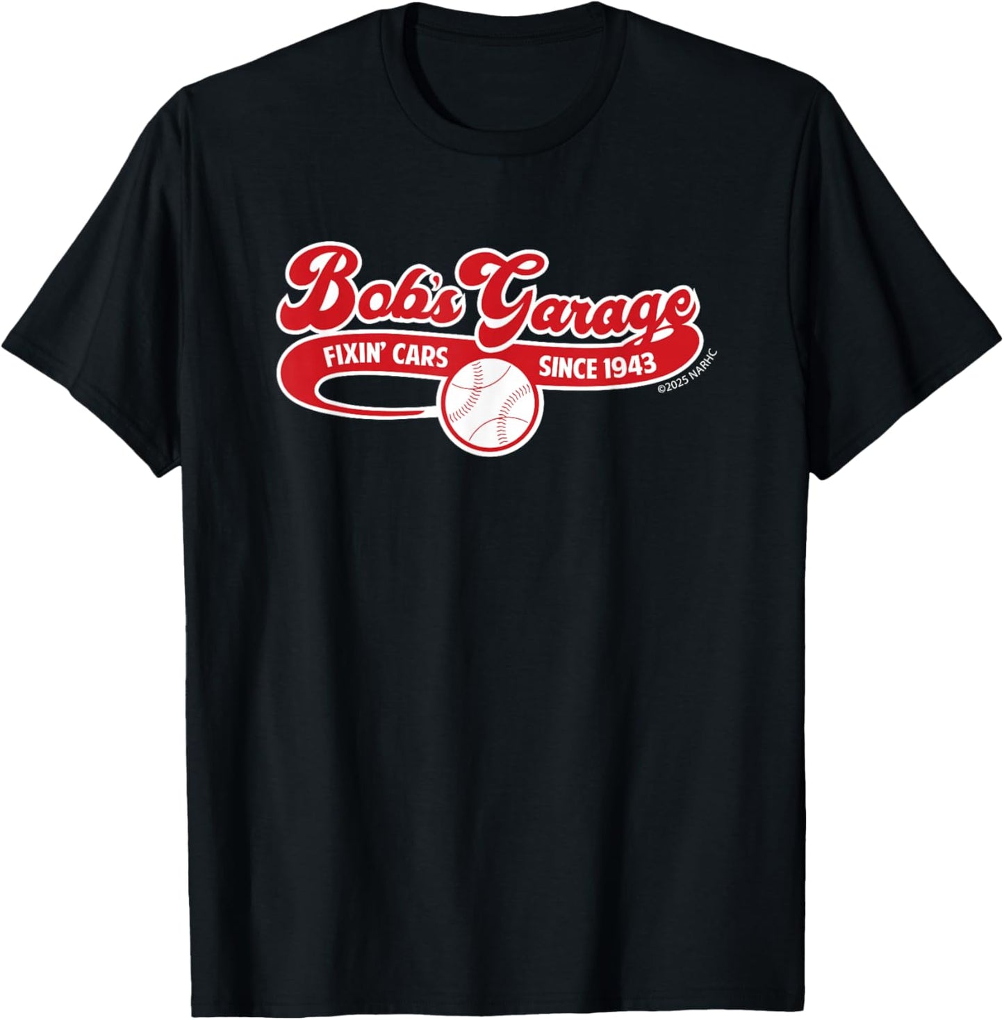 Schitt's Creek Bob's Garage Vintage Baseball T-Shirt - T-Shirt | Black