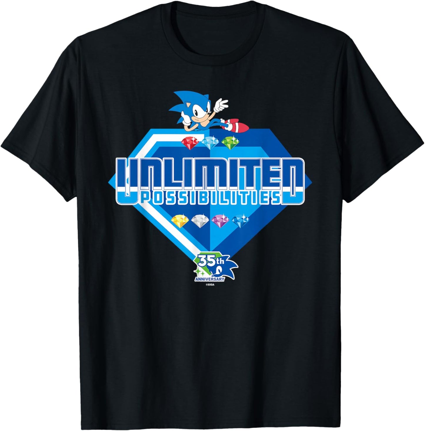 Sonic the Hedgehog - 35th Anniversary Unlimited T-Shirt - T-Shirt | Black