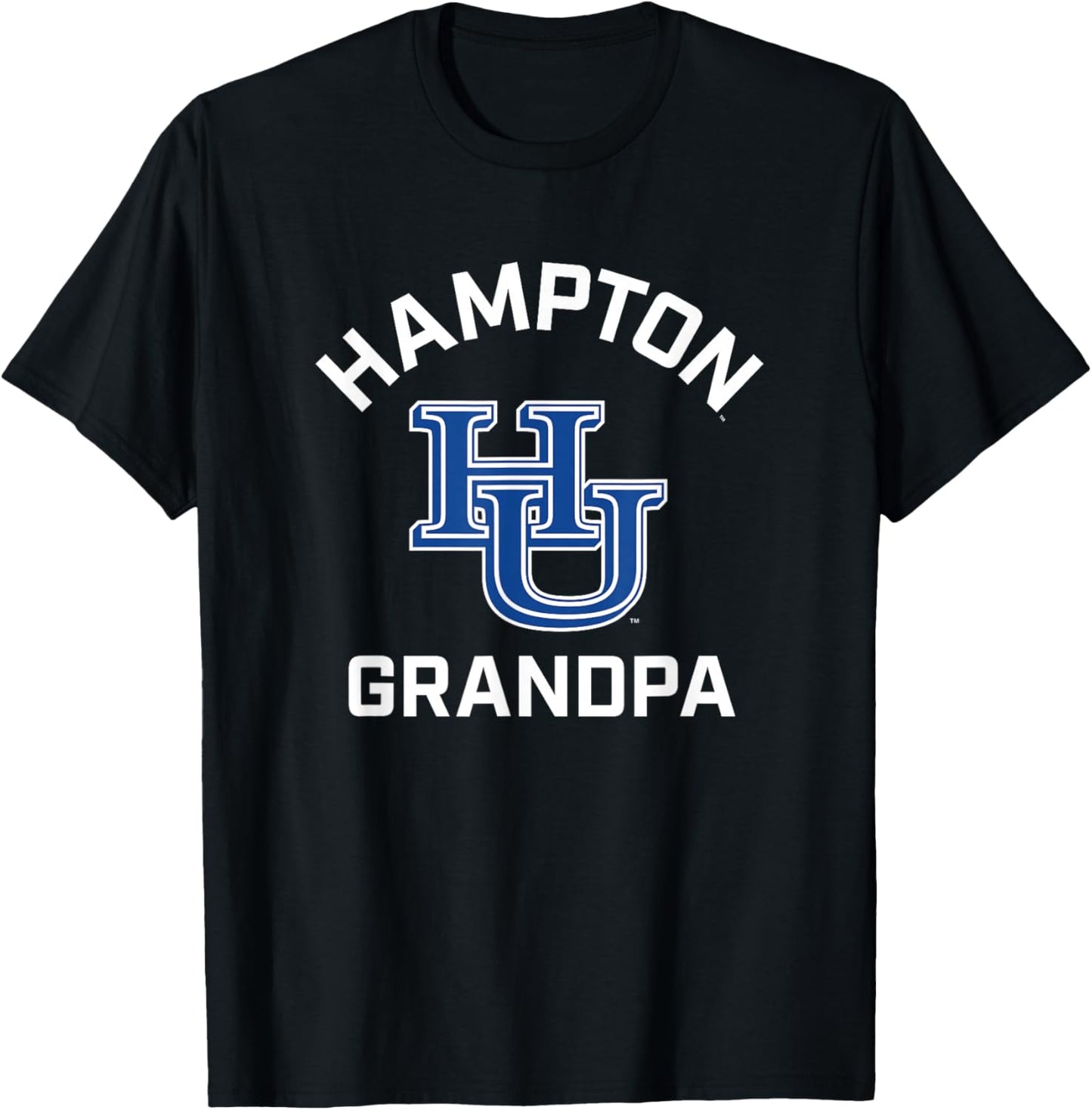 Hampton University Pirates Arched Grandpa T-Shirt - T-Shirt | Black
