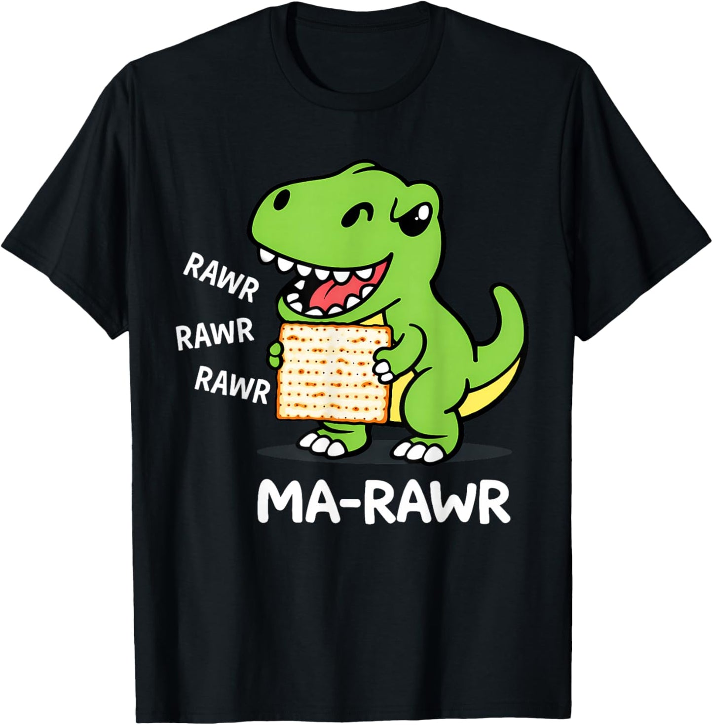 Passover Maror Ma-Roar Dinosaur Funny Pesach Toddler Kids T-Shirt - T-Shirt | Black