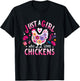 Just A Girl Who Loves Chickens Funny Chicken T-Shirt - T-Shirt | Black