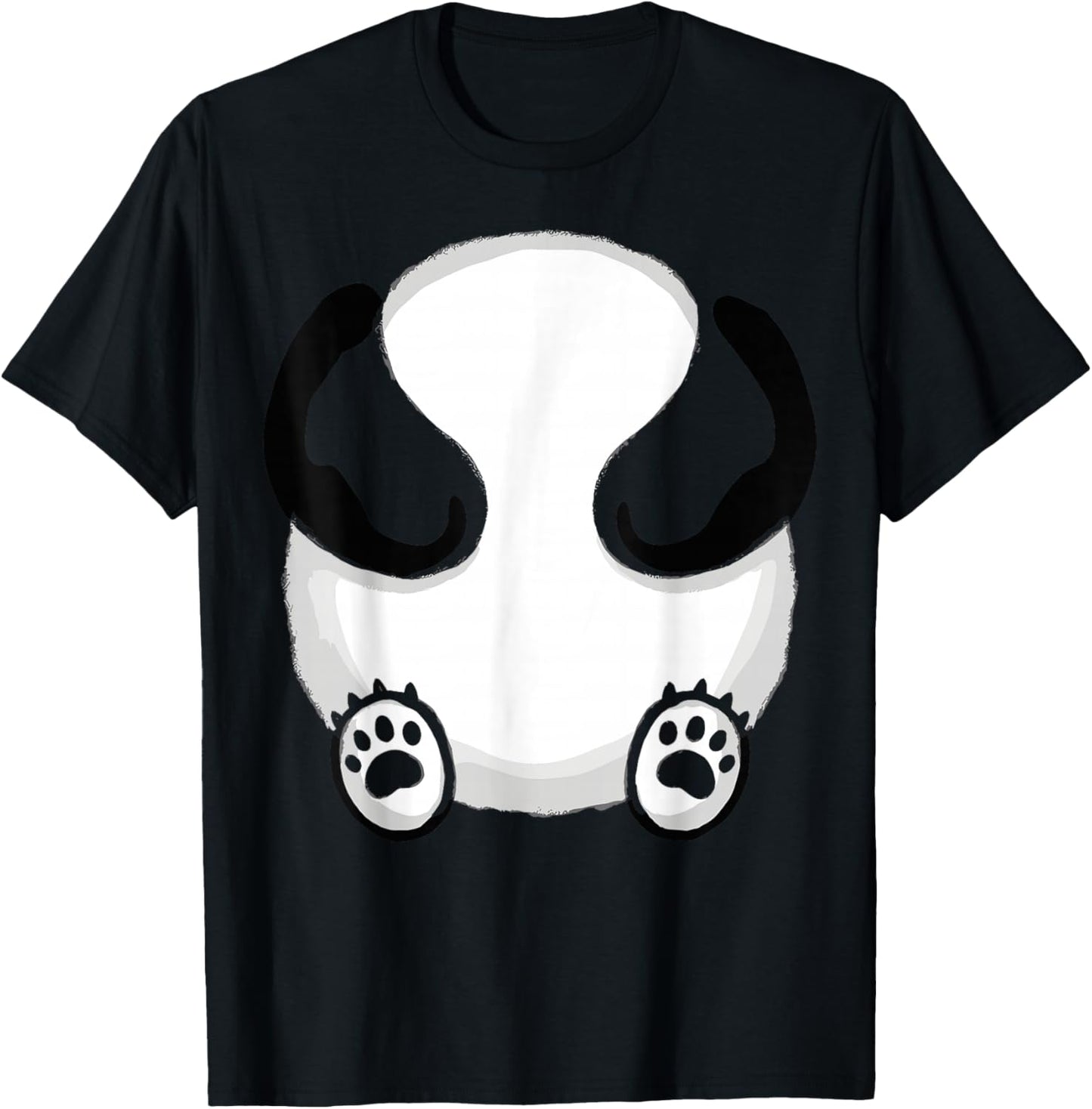 Panda Costume Face Funny Carnival Panda Bear Mask T-Shirt - T-Shirt | Black