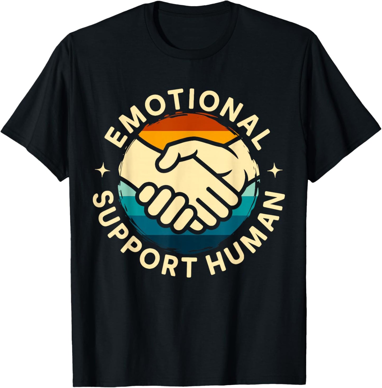 Emotional Support Human Mental Health Therapist Counselor T-Shirt - T-Shirt | Black