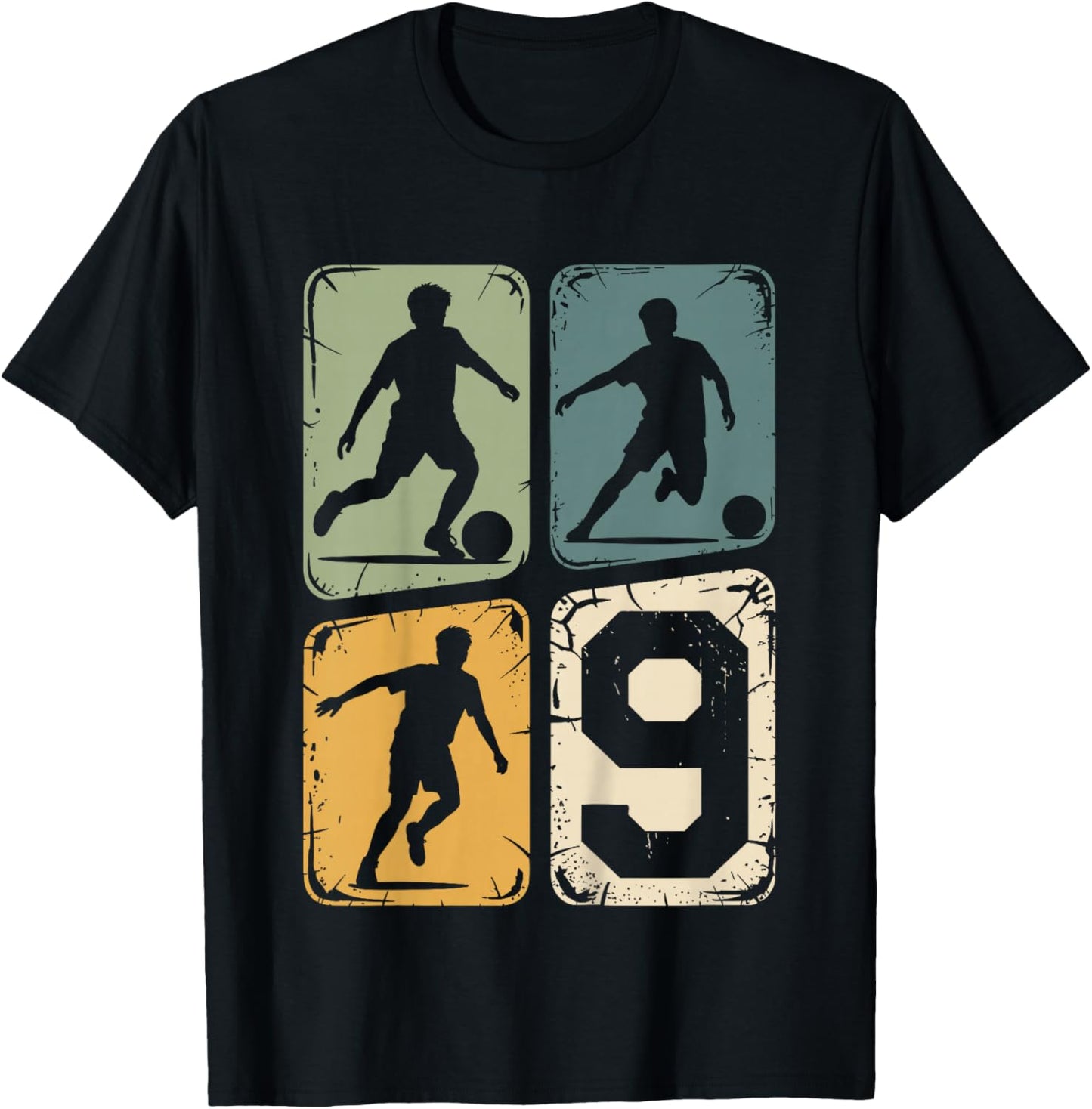 9. Geburtstag Junge Fußball Ball Jungs Fußballer 9 Jahre T-Shirt - T-Shirt | Black