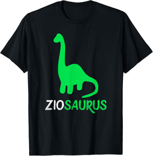 Zio-Saurus Dino Dinosaur ZioSaurus Cool Funny T-Shirt - T-Shirt | Black
