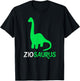 Zio-Saurus Dino Dinosaur ZioSaurus Cool Funny T-Shirt - T-Shirt | Black