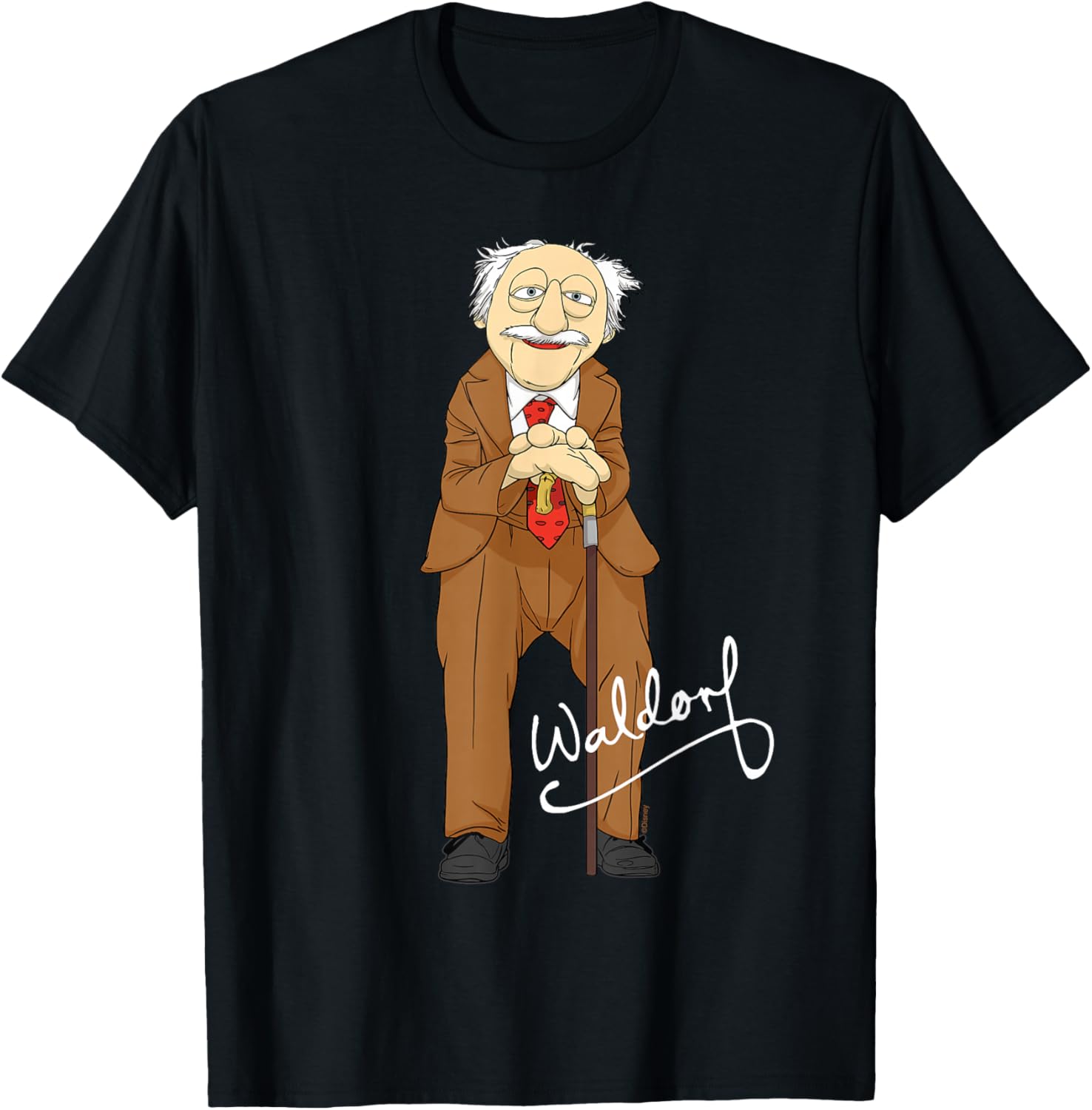 Disney The Muppets Waldorf Big Pose T-Shirt - T-Shirt | Black