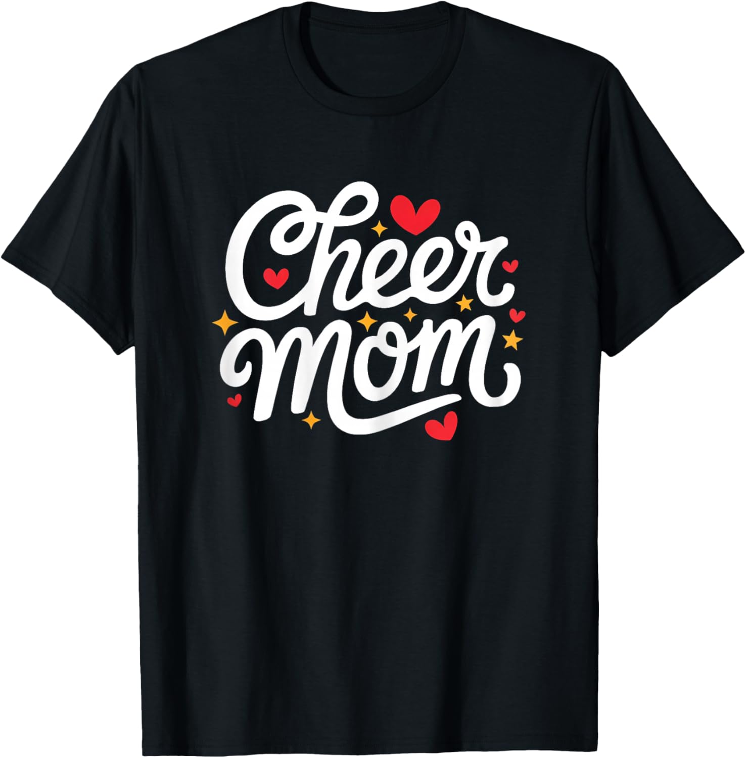 Cheer Mom Cute Cheerleading Mother T-Shirt - T-Shirt | Black