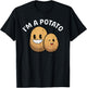 Best Potato Gift Potato Themed Accessories & Stuff Adults Kids Potato Lover Black Small Classic Fit Modern Classic Cartoon Potato T-Shirt - T-Shirt | Black