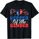 Keeper of The Gender 4th of July Gender Reveal Fireworks T-Shirt - T-Shirt | Black