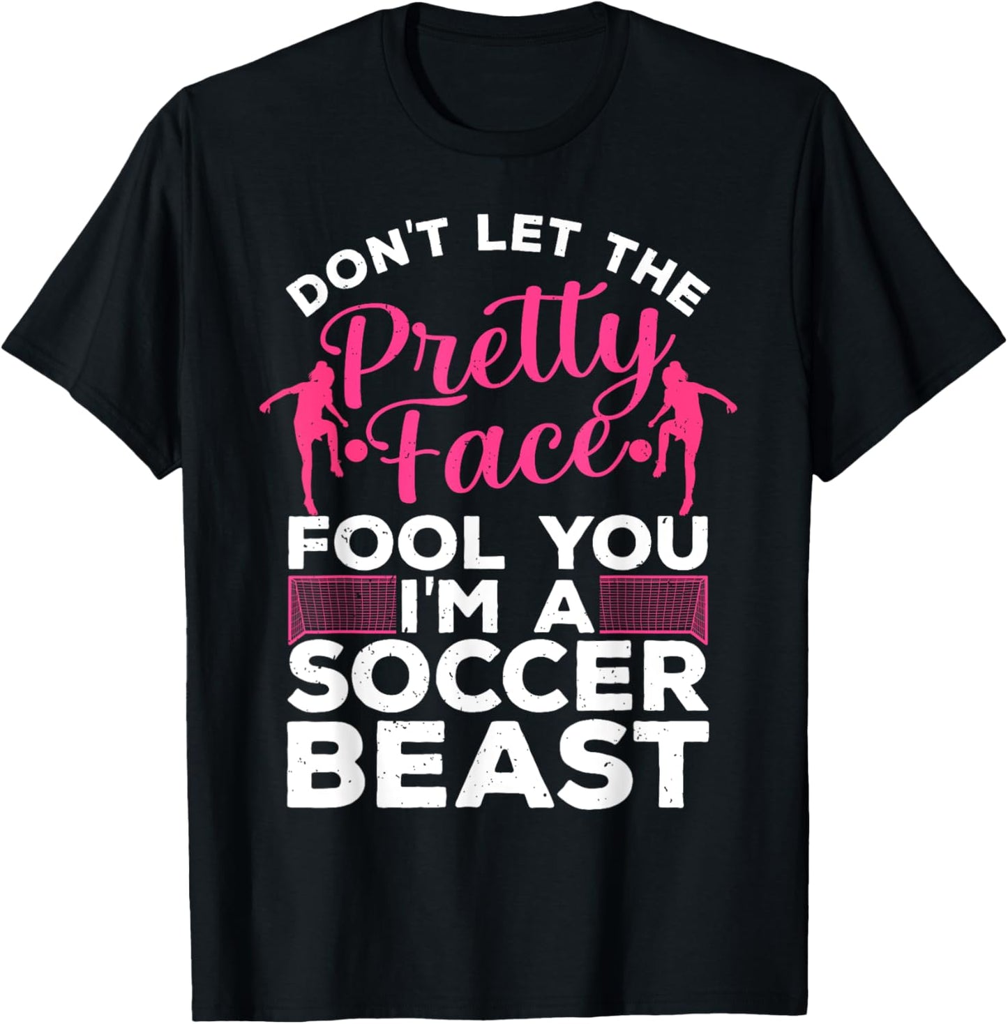 Funny Soccer Art Girls Soccer Player Soccer Lover T-Shirt - T-Shirt | Black