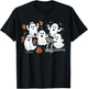 Working Out Ghost Gym Halloween Fitness Weightlifting T-Shirt - T-Shirt | Black