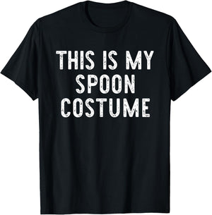 This is My Spoon Costume Halloween Funny Easy Kids Adult T-Shirt - T-Shirt | Black