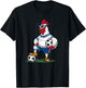 Funny Chicken Soccer Player Sports Design T-Shirt - T-Shirt | Black