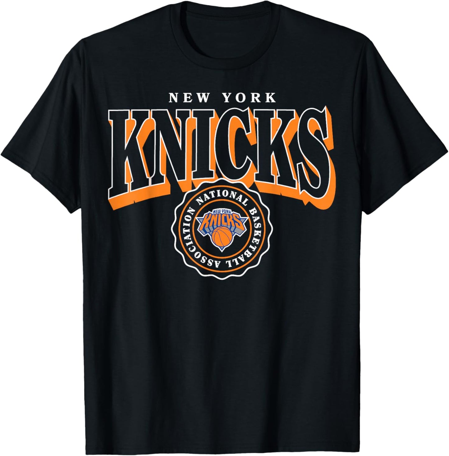 NBA – New York Knicks gewölbtes Wappen T-Shirt - T-Shirt | Black