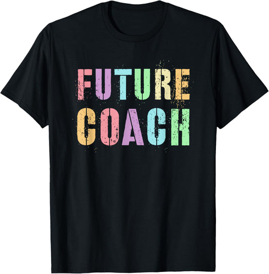 Tiny FUTURE COACH In Training Sports Wellness Trainer Girl T-Shirt - T-Shirt | Black