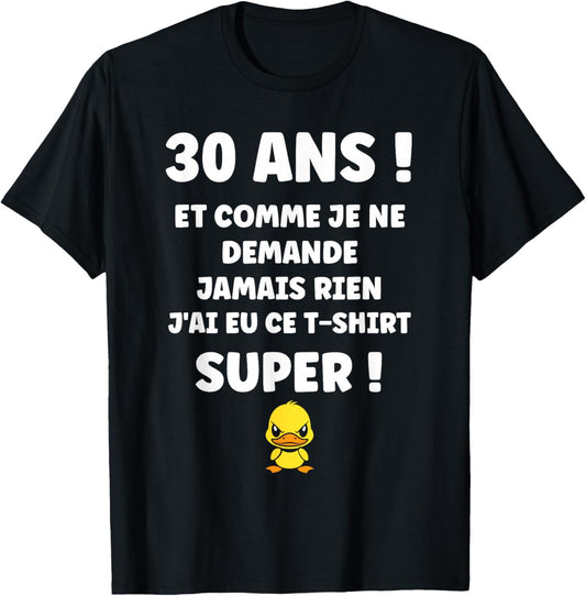 Draw Idea Funny 30 Years Funny Birthday 30 Years T-Shirt - T-Shirt | Black