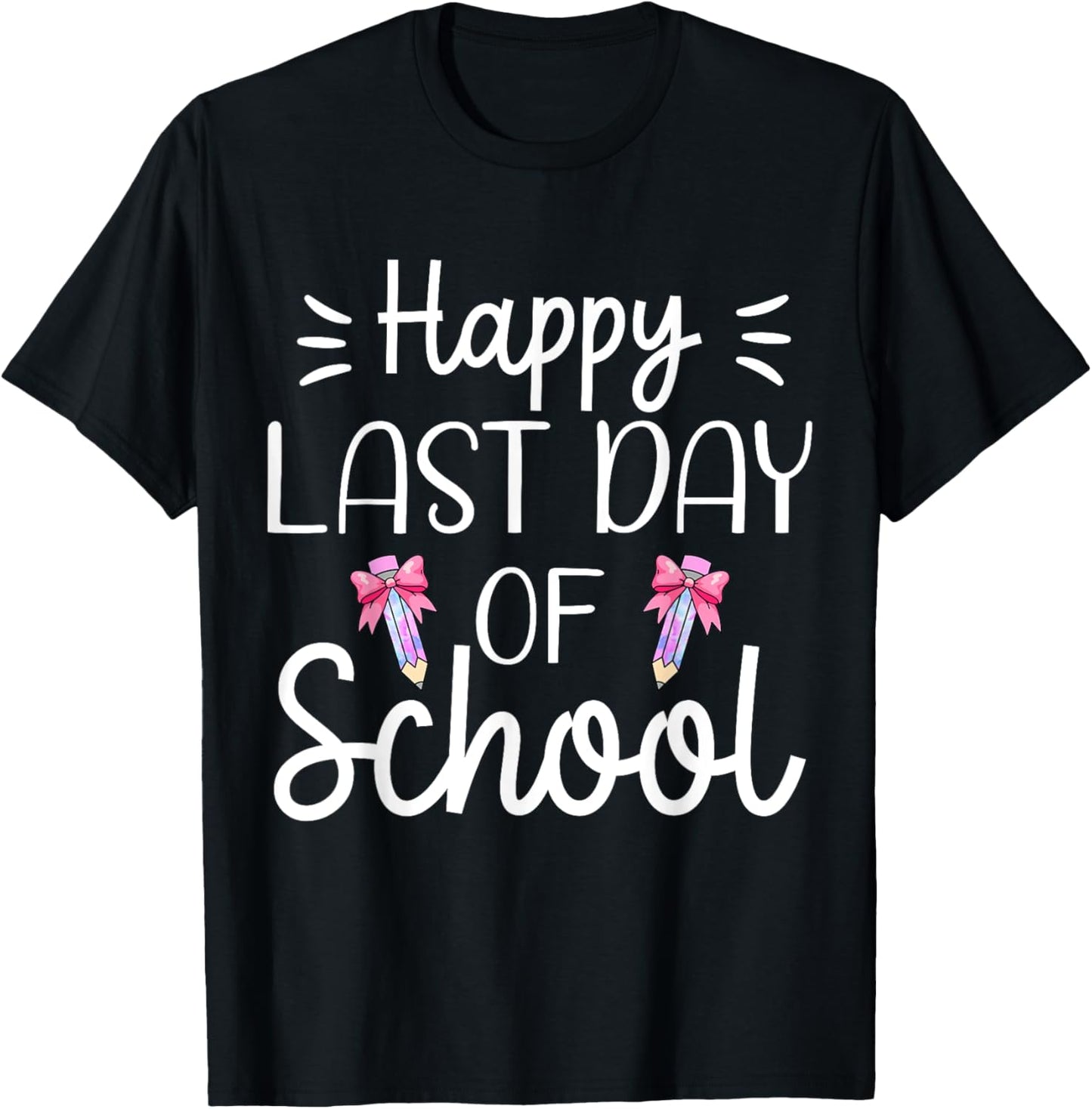 Last Day of School Shirt Coquette Bow School Graduation T-Shirt - T-Shirt | Black