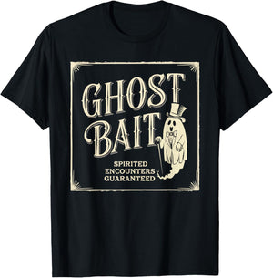 Ghost Bait Paranormal Investigator Ghost Hunting Halloween T-Shirt - T-Shirt | Black