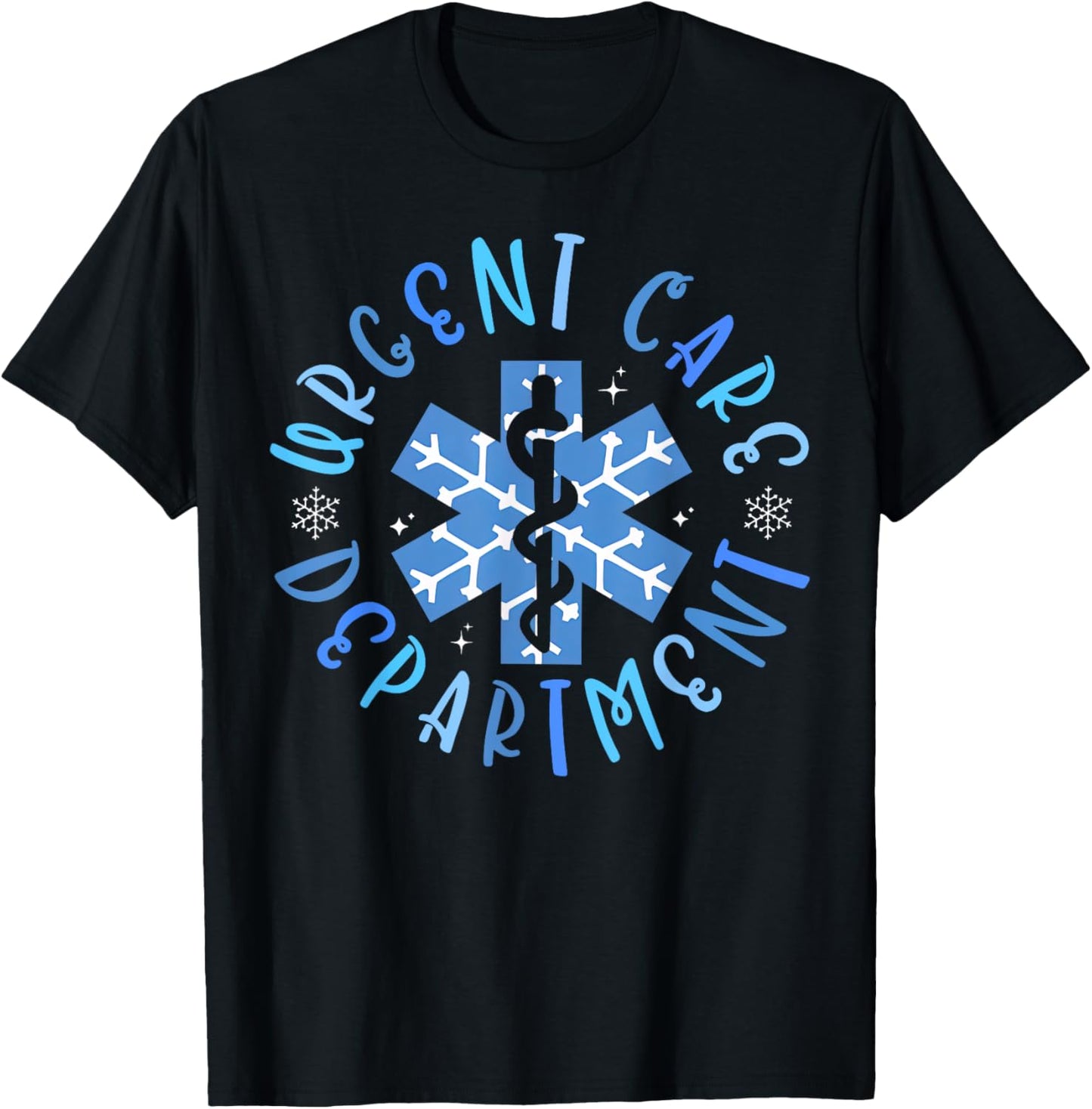 Urgent Care Nurse Christmas ICU Nursing - Adults, Black, Small, Short Sleeve, Polyester, Christmas Nurse T-Shirt - T-Shirt | Black