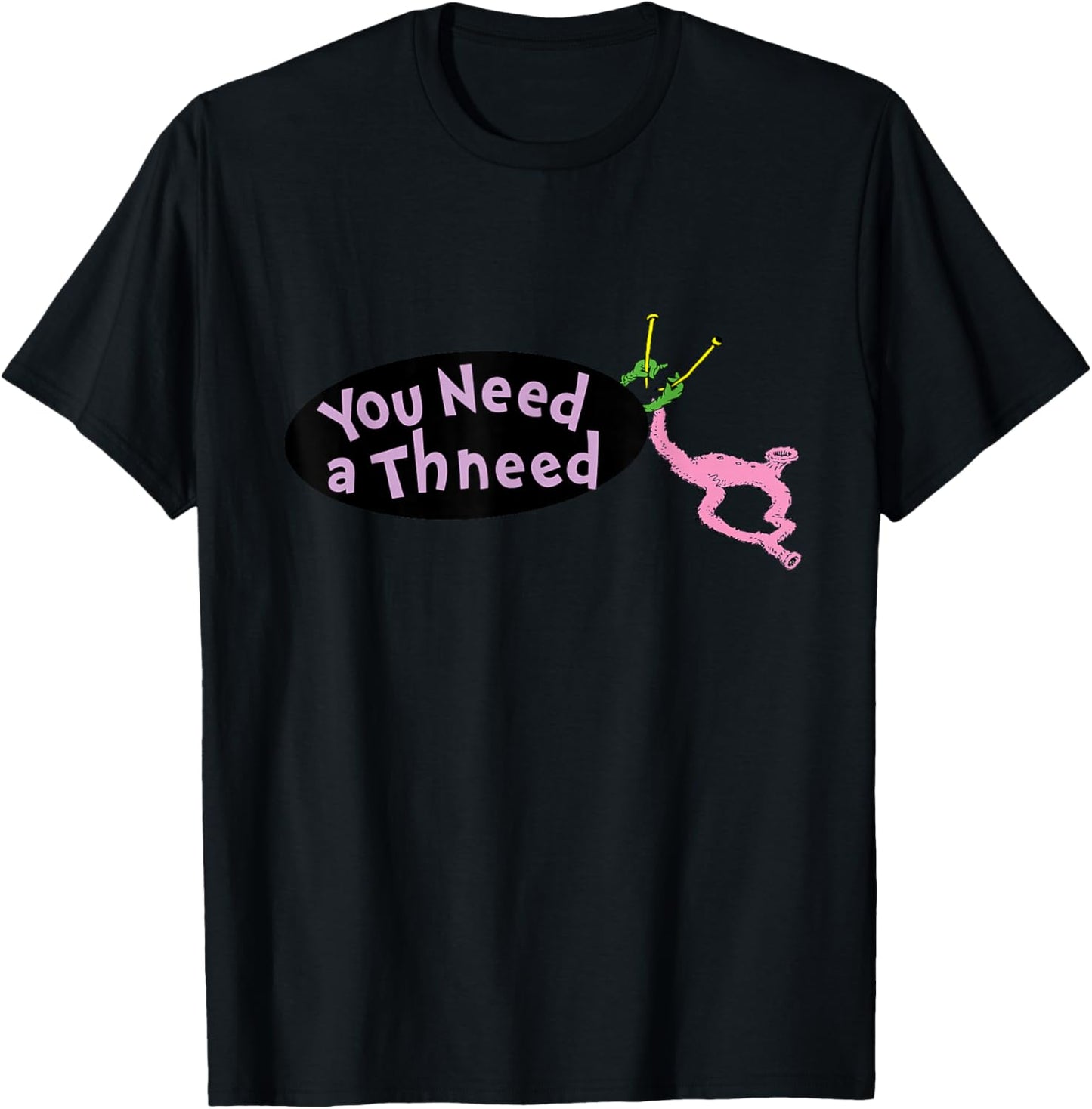 Dr. Seuss The Lorax - You Need A Thneed T-Shirt - T-Shirt | Black