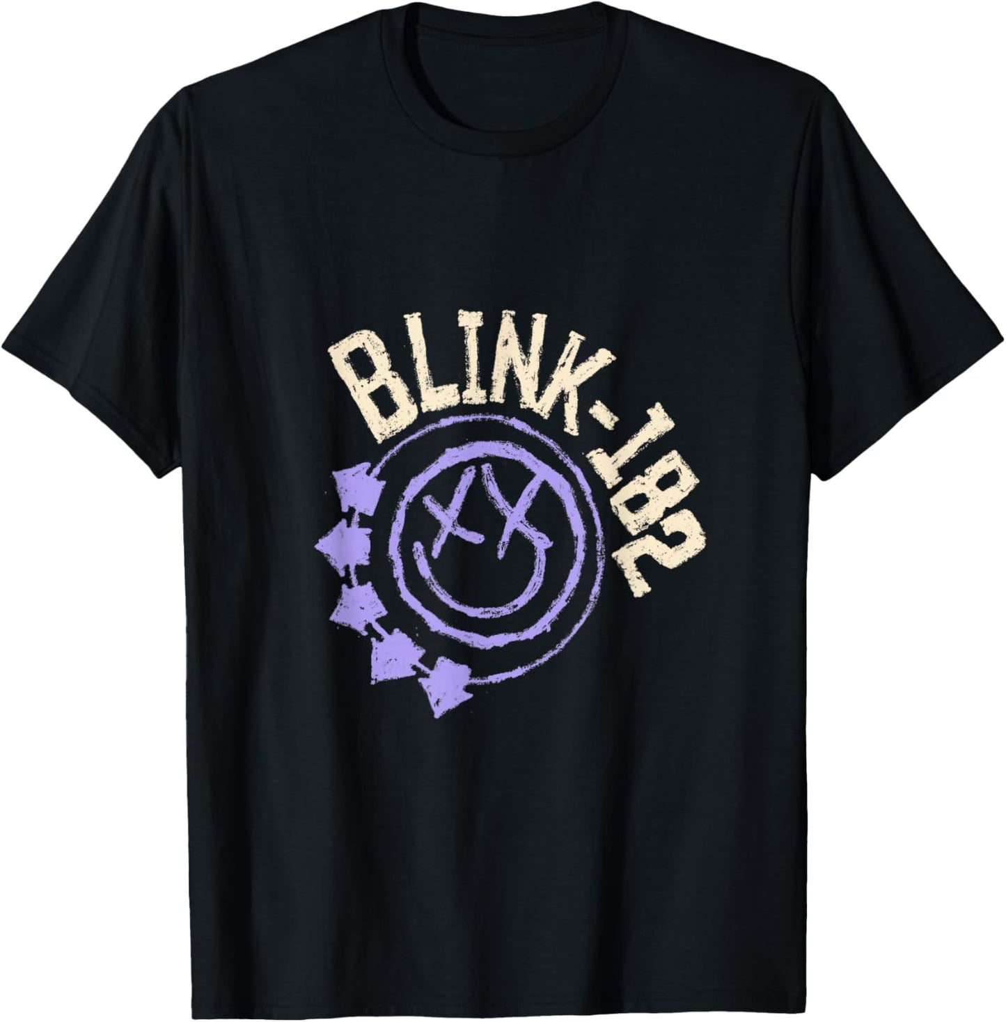 Official Purple Smiley Logo Blink-182 T-Shirt - T-Shirt | Black