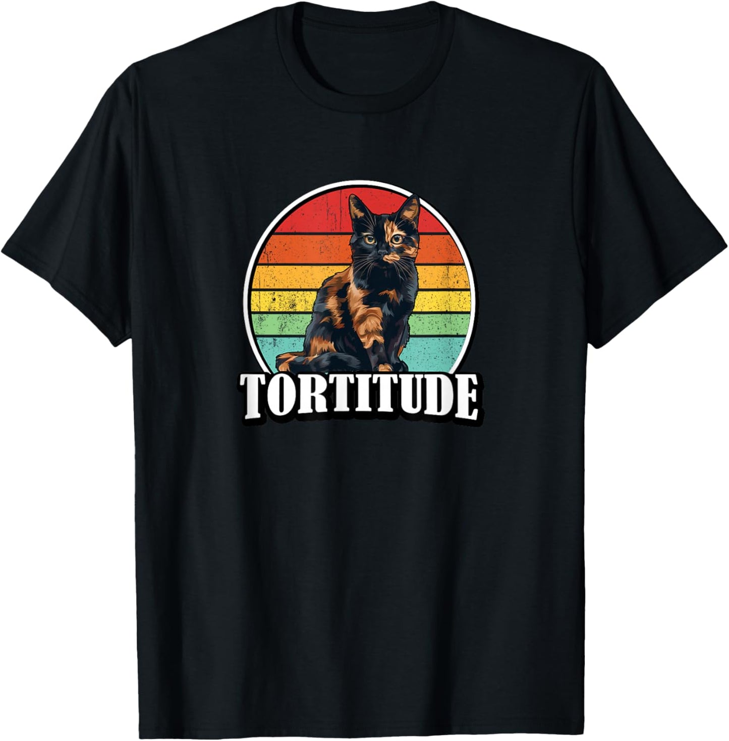 & Funny Retro Vintage Tortitude Tortie Lover T-Shirt - T-Shirt | Black