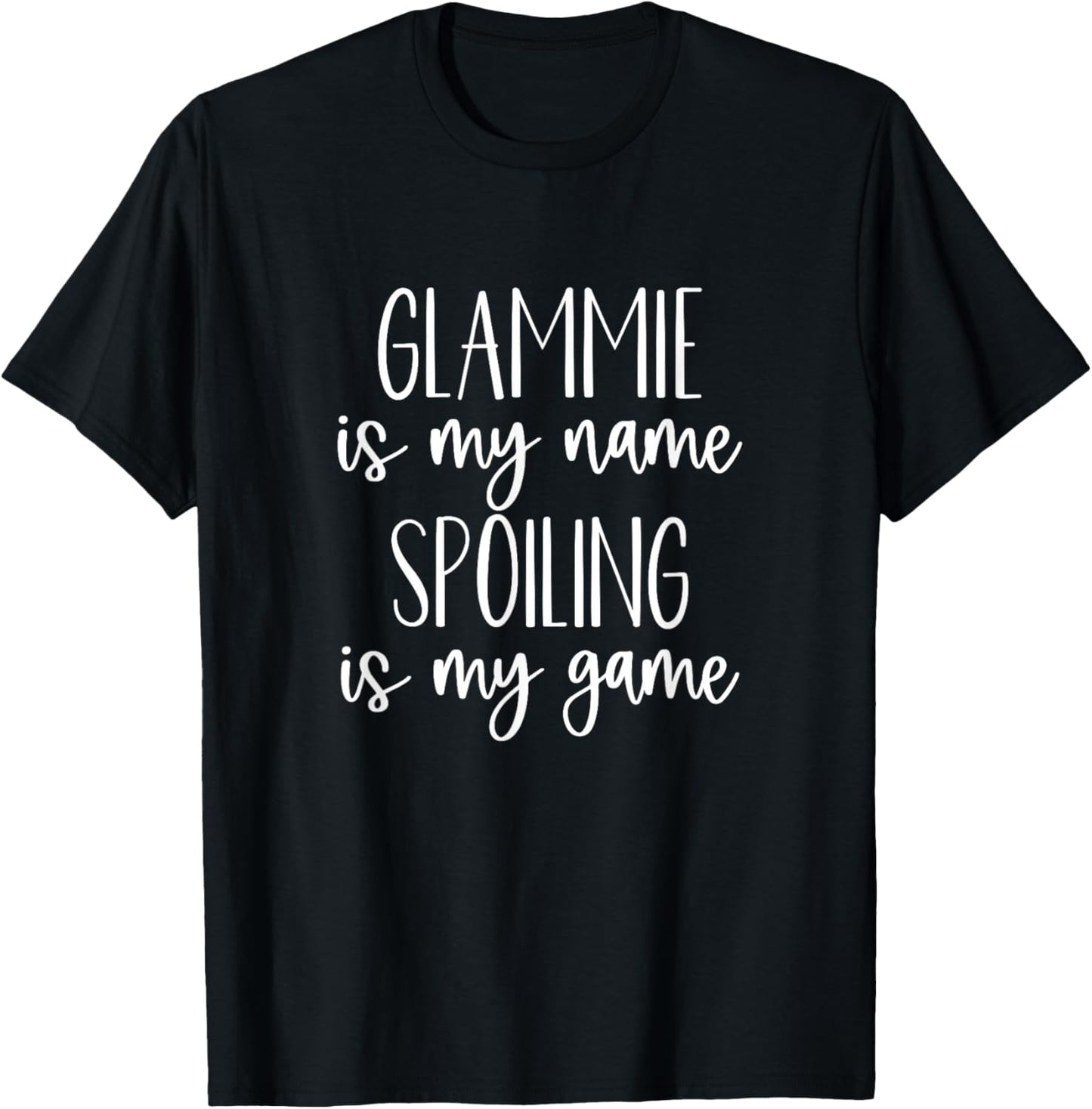 Funny Glammie Spoiling is My Game T-Shirt - T-Shirt | Black