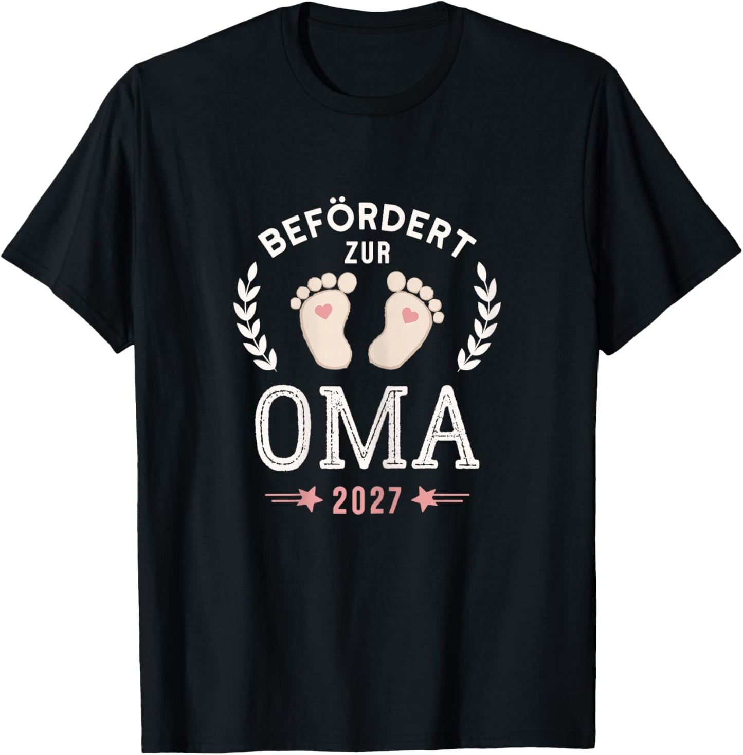 Befördert zur Oma 2027 Stolze Werdende Großmutter T-Shirt - T-Shirt | Black