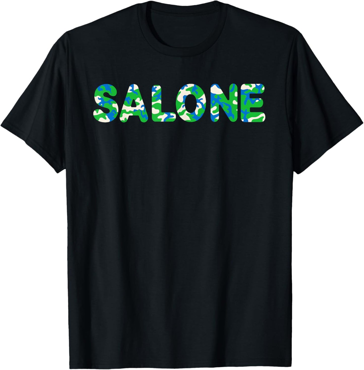 Salone Sierra Leone Flag Camo Unity Freedom Justice T-Shirt - T-Shirt | Black