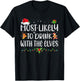Most Likely to Drink With The Elves Funny Drinking Christmas T-Shirt - T-Shirt | Black