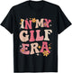 in My Gilf Era Funny Mother's Day Groovy Flowers Retro Women T-Shirt - T-Shirt | Black