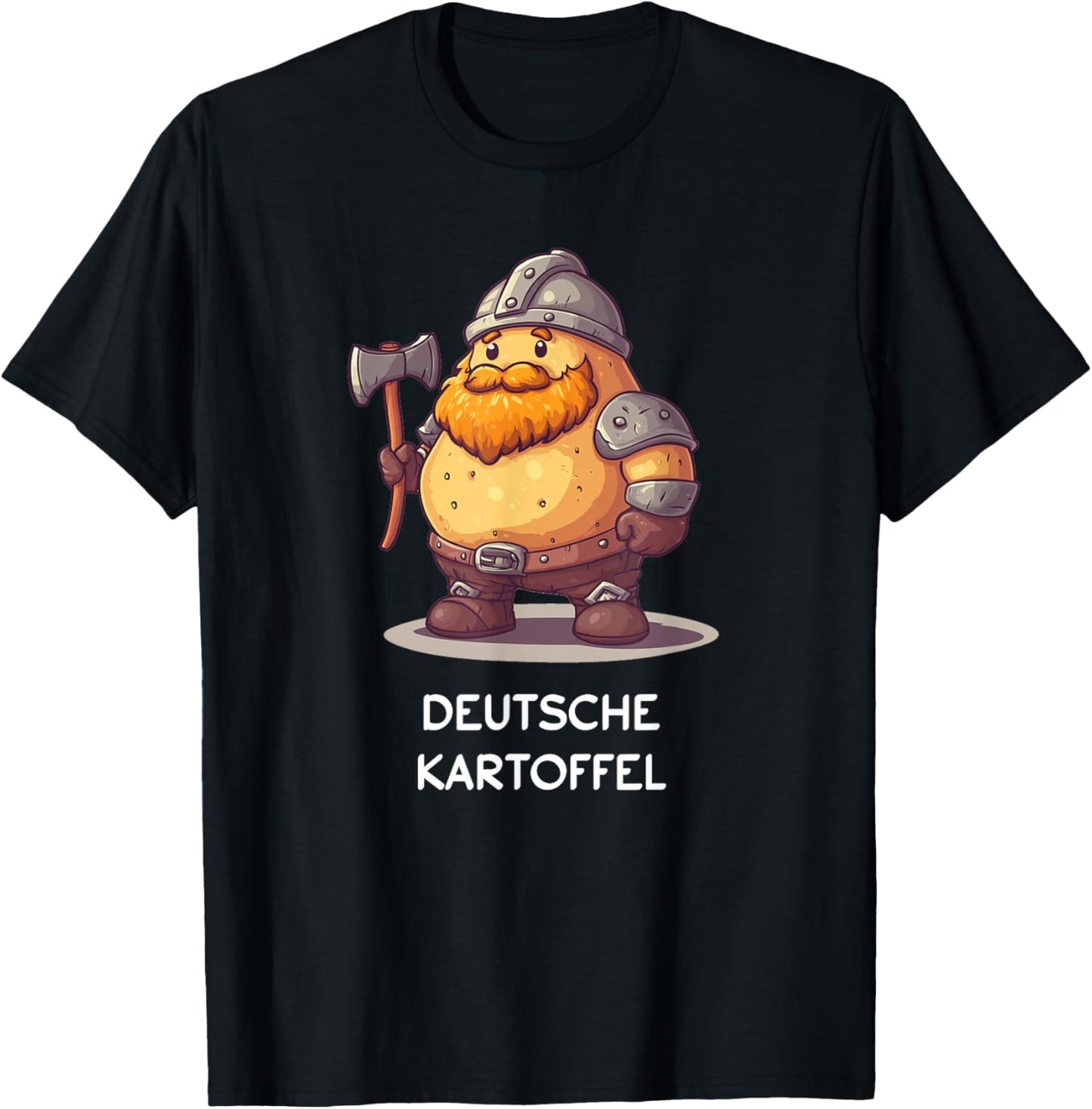 Deutsche Kartoffel | Lustiger Spruch | Wikinger T-Shirt - T-Shirt | Black