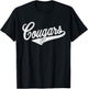 Cougars Vintage Mountain Lion Pride Team T-Shirt - T-Shirt | Black
