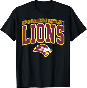 Freed-Hardeman University Lions Arch Vintage Sports Design T-Shirt - T-Shirt | Black