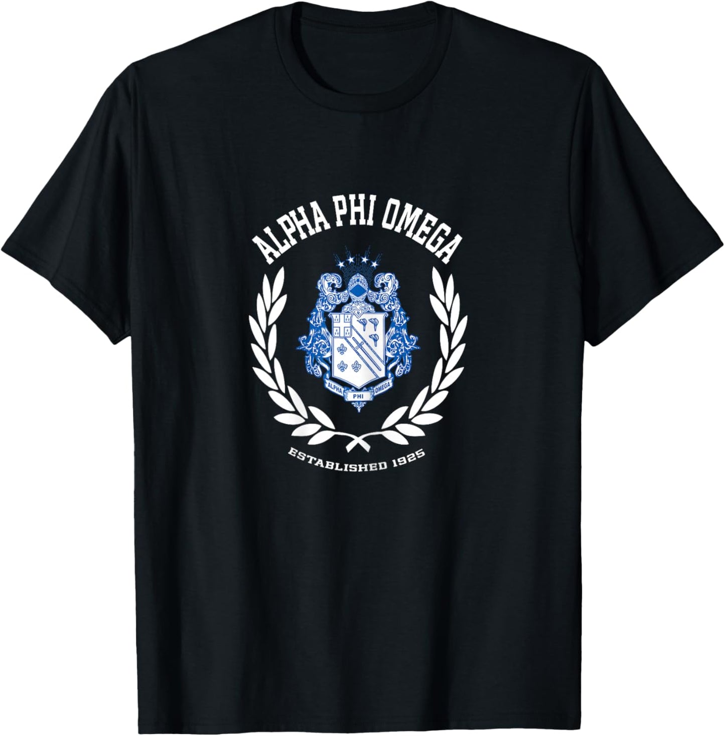 Licensed Alpha Phi Omega Arch Over Branches T-Shirt - T-Shirt | Black