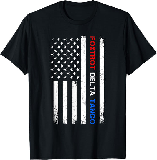 Foxtrot Delta Tango Patriotic T-Shirt - T-Shirt | Black