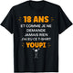 Funny Draw Boy 18 Years Funny Funny Birthday 18 Years Old T-Shirt - T-Shirt | Black
