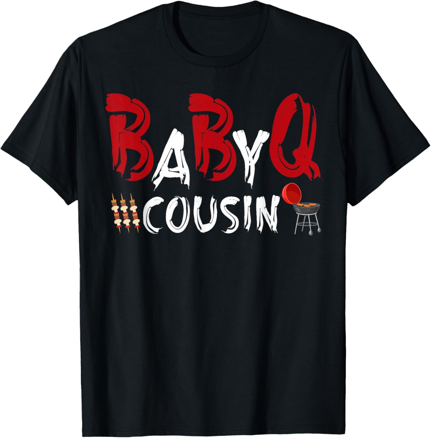 Cousin Baby BBQ Shower Themed Family Matching Barbecue T-Shirt - T-Shirt | Black