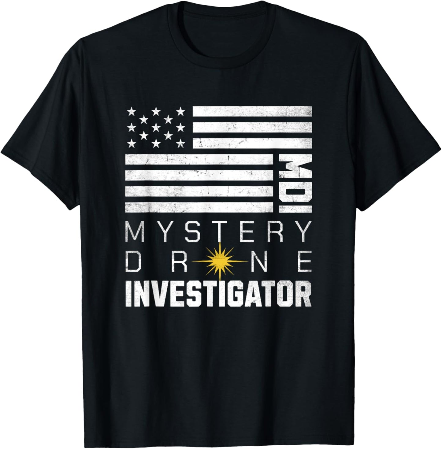 Mystery Drone Investigator NJ Drones T-Shirt - T-Shirt | Black