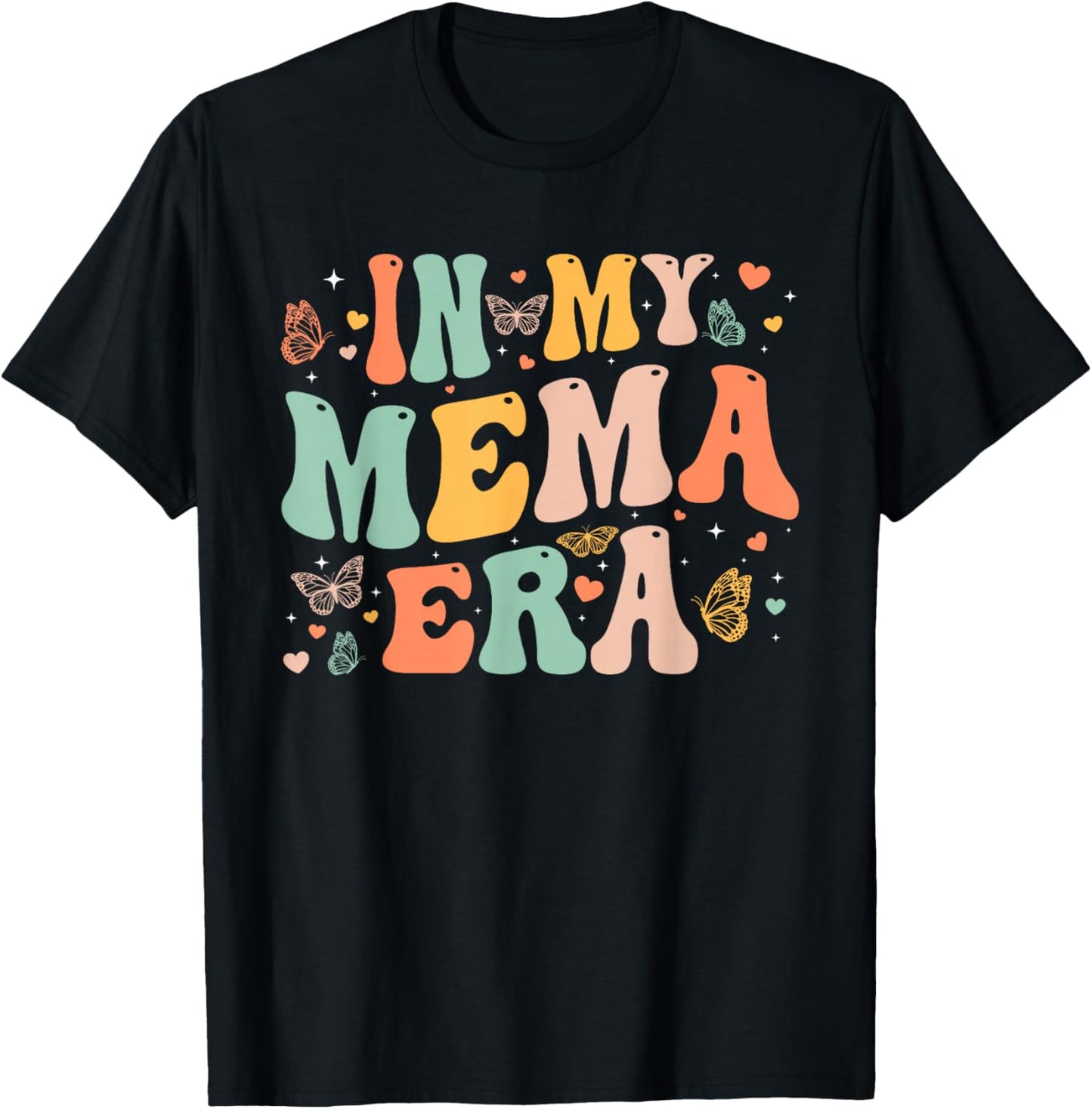 Retro Groovy In My Mema Era Mother's Day Gifts Women T-Shirt - T-Shirt | Black
