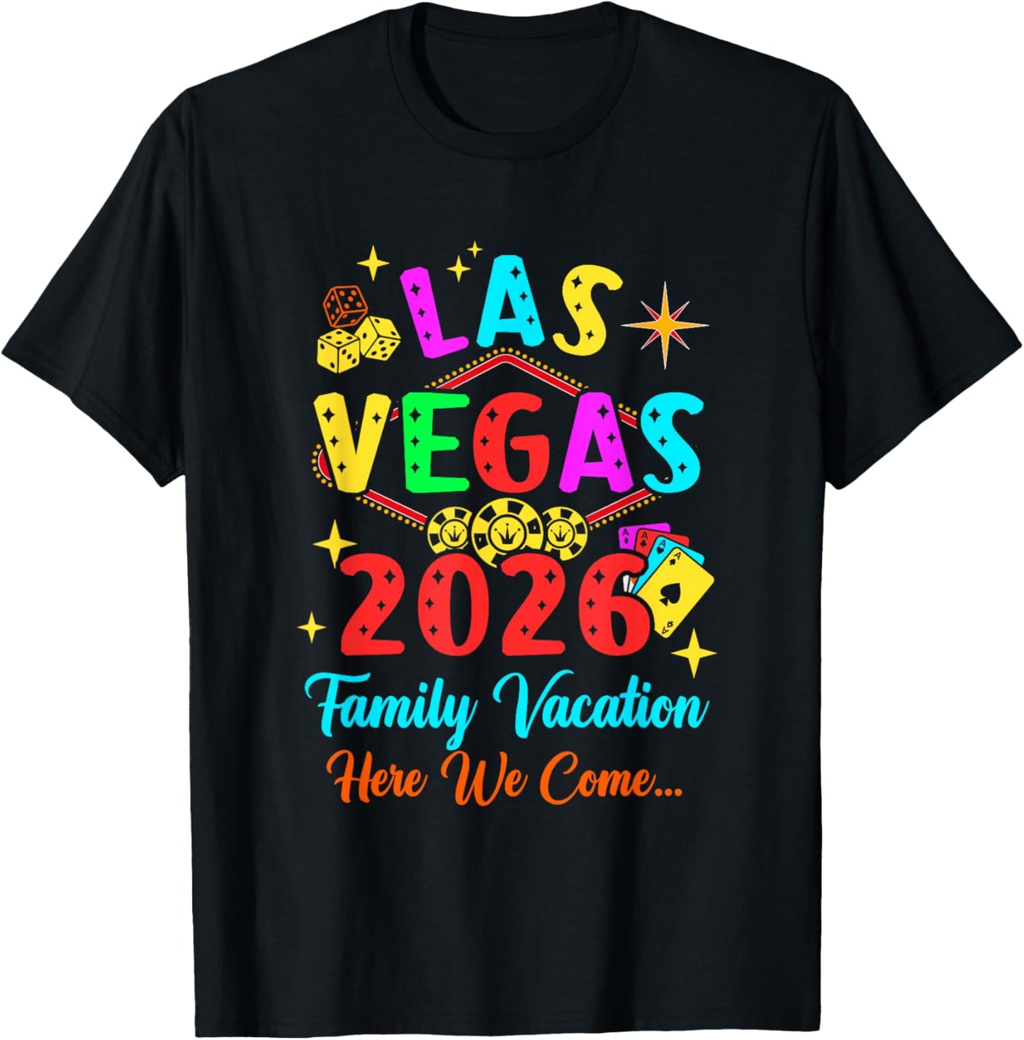 Family Vacation 2026 Las Vegas Matching Family Trip Group T-Shirt - T-Shirt | Black