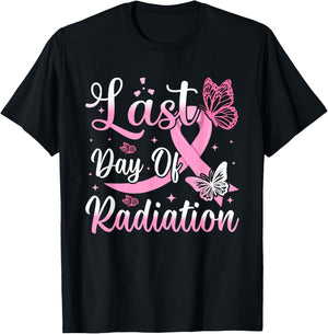 Last Day Of Radiation Chemotherapy Cancer Survivor Awareness T-Shirt - T-Shirt | Black