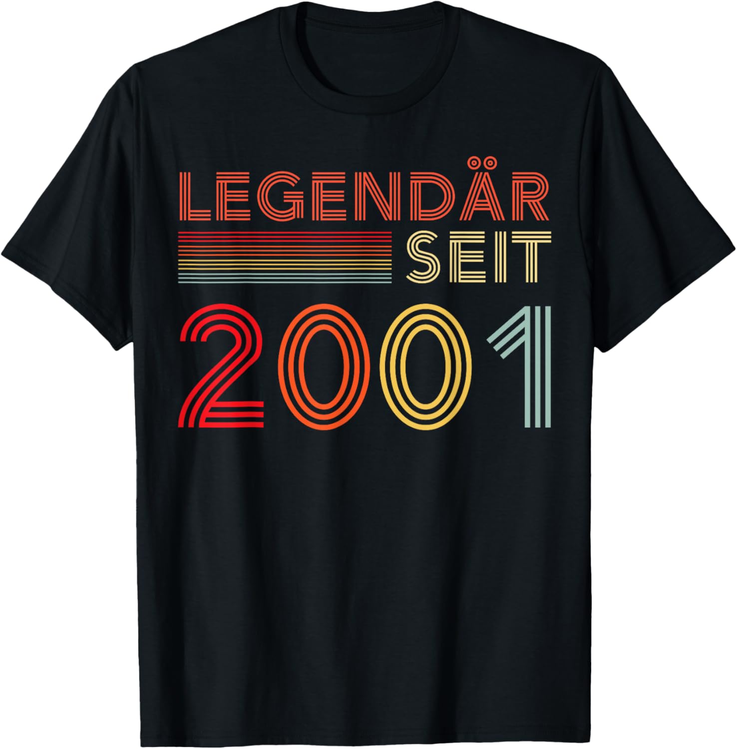 2001 Birthday Man 25th Decoration Funny 25s 25th Birthday T-Shirt - T-Shirt | Black