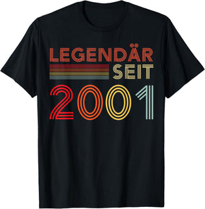 2001 Birthday Man 25th Decoration Funny 25s 25th Birthday T-Shirt - T-Shirt | Black