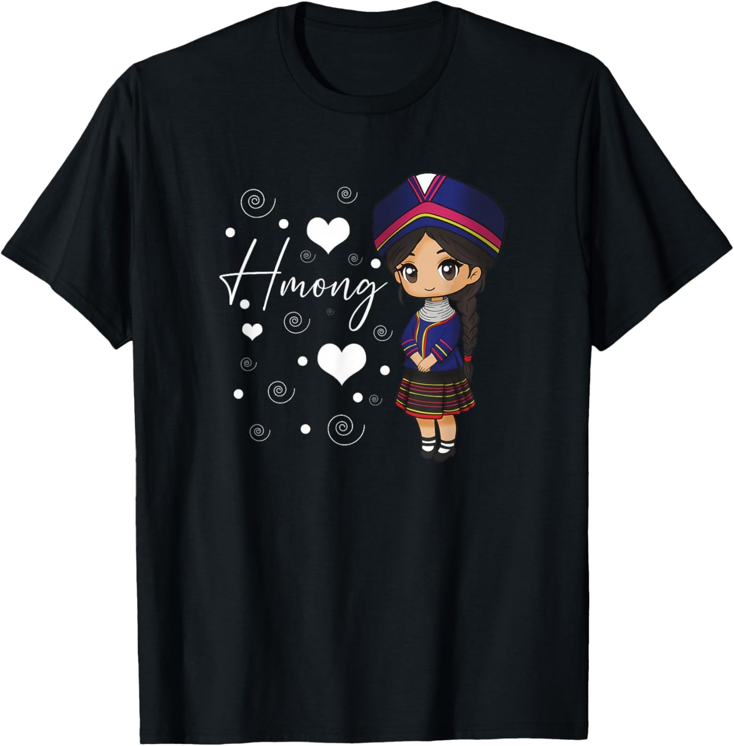Hmong Girl Hmoob Woman T-Shirt - T-Shirt | Black