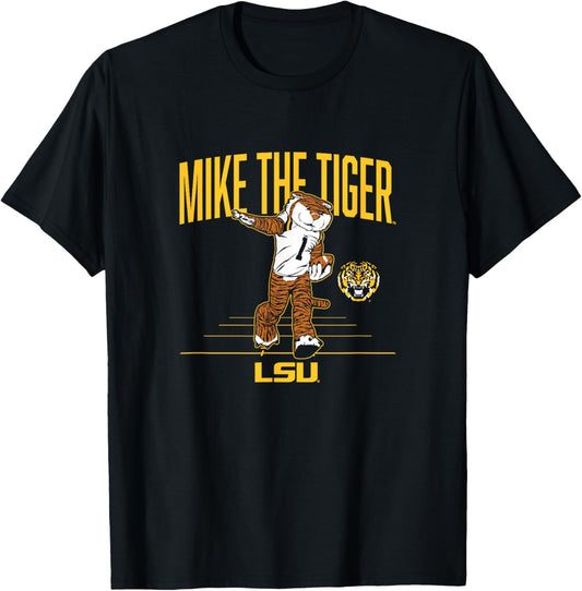 LSU Tigers Football: Mike the Tiger Mascot T-Shirt - T-Shirt | Black